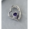 Collana violetta d'argento dei monili del diamante intarsiati a forma di cuore viola - Pagina 2