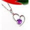Collana d'argento e pendente d'argento a forma di cuore viola delle donne - Pagina 3