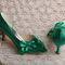 Scarpe da sposa con farfalla in raso, scarpe da damigella d'onore verdi con tacco a spillo con tacco a spillo - Pagina 2