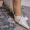 Scarpe singole a punta scarpe da damigella d'onore in pizzo bianco scarpe da sposa da sposa - Pagina 3