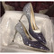 Scarpe da sposa da donna con paillettes di cristallo scarpe da sposa tacchi alti da sposa - Pagina 5