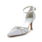 Scarpe da sposa in pizzo bianco scarpe da sposa con strass scarpe da damigella d'onore con strass a spillo da donna - Pagina 1