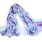 Stampa della nappa della seta reale della sciarpa di estate Purple Extra lungo - Pagina 4