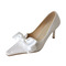 Scarpe singole a punta scarpe da damigella d'onore in pizzo bianco scarpe da sposa da sposa - Pagina 1