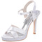 Sandali da donna personalizzati con cinturino sottile incrociato di fascia alta scarpe da sposa in raso scarpe da banchetto - Pagina 2