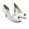 Scarpe da sposa in raso di grandi dimensioni scarpe da sposa con tacco alto in fiore di pizzo scarpe da damigella d'onore - Pagina 2
