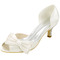 Scarpe da sposa plus size scarpe singole fiocco sandali da festa in raso - Pagina 4