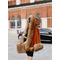 Cappotto con cappuccio in pelliccia di volpe scialle simile a scialle - Pagina 2