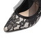 Scarpe da sposa in pizzo nero scarpe con tacco alto con fiocco e scarpe da festa con cinturino a punta - Pagina 3