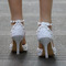 Sandali tacco alto sandali di strass con perline scarpe da sposa bianche - Pagina 2