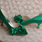 Scarpe da sposa con farfalla in raso, scarpe da damigella d'onore verdi con tacco a spillo con tacco a spillo - Pagina 4