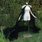 Cappotto da sposa da cerimonia nuziale in mantello mantello in chiffon nero - Pagina 1