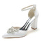 Scarpe da sposa in raso con strass scarpe da sposa bianche scarpe da sposa con fiocco - Pagina 1