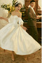 Vestito da nozze Swing A-line Maniche Pouf Vita naturale Allacciare - Pagina 3