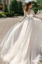 Vestito da sposa Maniche lunghe Pizzo A-line Lungo colletto Peter pan - Pagina 2