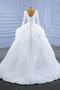 Vestito da nozze Maniche lunghe Formale Vita naturale Profondo scollo a v - Pagina 2