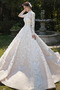 Vestito da sposa Allacciare A-line Sala Maglietta Satin Formale - Pagina 4