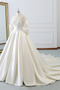 Vestito da nozze Maniche lunghe Formale A-line Maglietta Coda a Strascico Cattedrale - Pagina 3