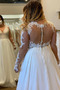 Vestito da sposa Maniche lunghe Applicato Lungo Primavera A-line - Pagina 4