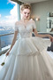 Vestito da nozze Maglietta Vita naturale Perline A-line Coda a Strascico Cattedrale - Pagina 3