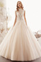 Vestito da sposa A-line Con fiocchi Lunghezza piano Formale Multi-strato. - Pagina 1