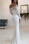Vestito da sposa Maniche lunghe Classico Vita naturale Fuori dalla spalla - Pagina 2