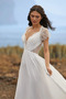 Vestito da sposa A-line Puro Back Vita naturale Profondo scollo a v - Pagina 4