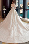 Vestito da nozze A-line Paillettes Allacciare Vita naturale Chiesa - Pagina 2