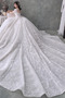 Vestito da nozze Maniche corte All Aperto Raso A-line Ciondolo accentato gioiello - Pagina 5