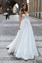Vestito da sposa Senza schienale Pizzo Scollo a v Lungo lussi - Pagina 1