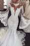 Vestito da sposa Maniche allentate Coda A Strascico Corto Applicato - Pagina 1