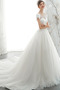 Vestito da nozze Tulle lussi Autunno A-line Vita naturale Perline - Pagina 4