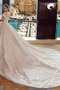 Vestito da nozze A-line Paillettes Allacciare Vita naturale Chiesa - Pagina 4
