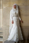 Vestito da sposa Inverno Coda A Strascico Cappella Applicato Con il velo - Pagina 3