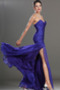 Vestito da ballo Blu notte Lunghezza piano Tessuto di maglia Senza spalline - Pagina 5