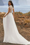 Vestito da sposa A-line Puro Back Vita naturale Profondo scollo a v - Pagina 2