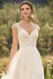 Abito da nozze Elegante Lunghezza piano Pizzo Chiffon Scollo a v - Pagina 3