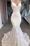 Vestito da nozze Sirena Vita naturale lussi Profondo scollo a v - Pagina 1