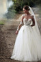Vestito da sposa Vita naturale Maniche lunghe Pizzo Lunghezza piano - Pagina 2