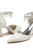 Scarpe da sposa da donna con paillettes di cristallo scarpe da sposa tacchi alti da sposa