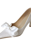 Scarpe singole a punta scarpe da damigella d'onore in pizzo bianco scarpe da sposa da sposa