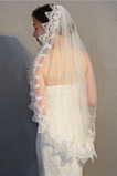 Singolo strato con pettine per capelli velo velo di pizzo solubile in acqua accessori abito da sposa velo