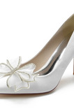 Scarpe da sposa con tacco alto sandali con tacco alto da sposa scarpe da damigella d'onore in raso