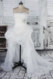 Vestito da sposa Asimmetrico Esclusivo Bianca Senza maniche Spiaggia