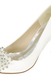 Scarpe da sposa da donna con bocca bassa e testa di pesce tacchi alti con strass scarpe singole da damigella d'onore sandali da banchetto