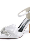 Fiocco in raso con tacchi a spillo scarpe da principessa scarpe da sposa
