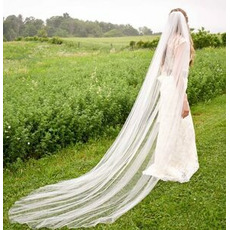 Accessori per abiti da sposa in velo bianco nudo con velo semplice da sposa