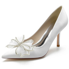 Scarpe da sposa con tacco alto sandali con tacco alto da sposa scarpe da damigella d'onore in raso