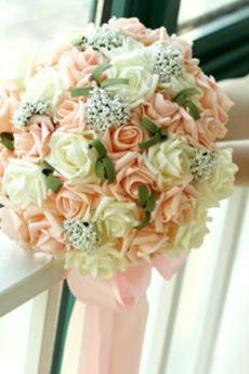30 fiore mazzo di sposa azienda champagne rosa simulazione fiore matrimonio damigella d'onore