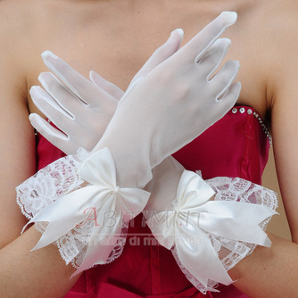 Corpo traslucido corto d'avorio bordando i guanti di nozze - Pagina 3